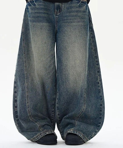 VINTAGE STORM —WIDE-LEG JEANS