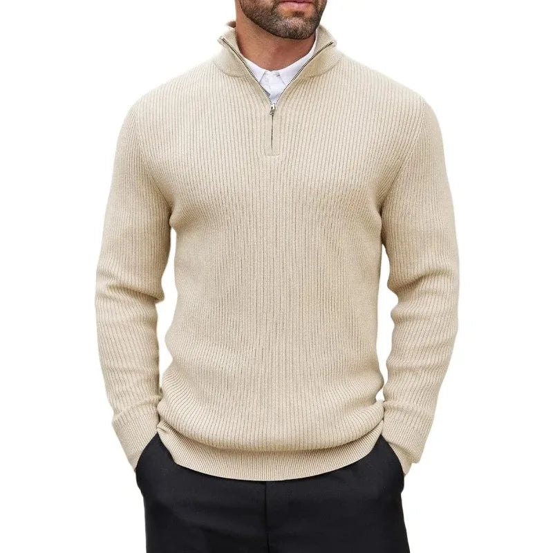 ANIMAL™ — Striped Zip Sweater