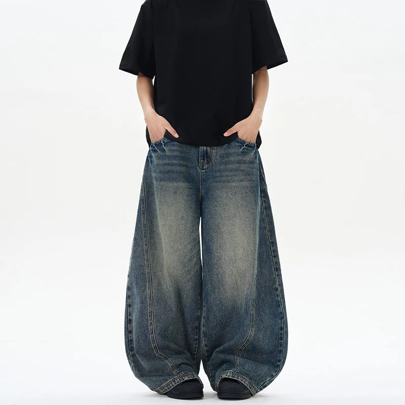 VINTAGE STORM —WIDE-LEG JEANS