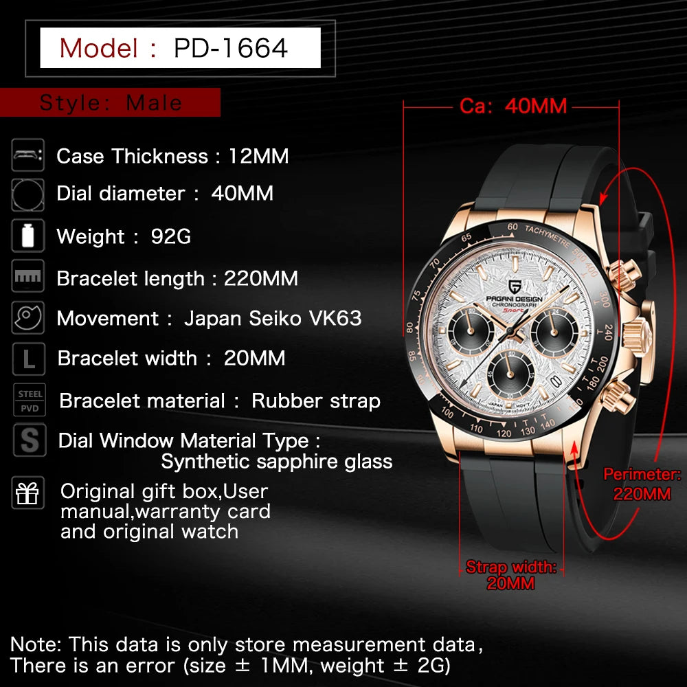PAGANI DESIGN™ — Meteorite Dial Men’s Watch
