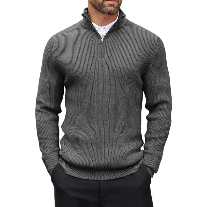 ANIMAL™ — Striped Zip Sweater