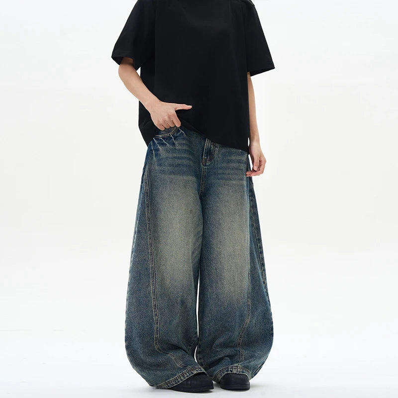 VINTAGE STORM —WIDE-LEG JEANS