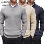ANIMAL™ — Striped Zip Sweater