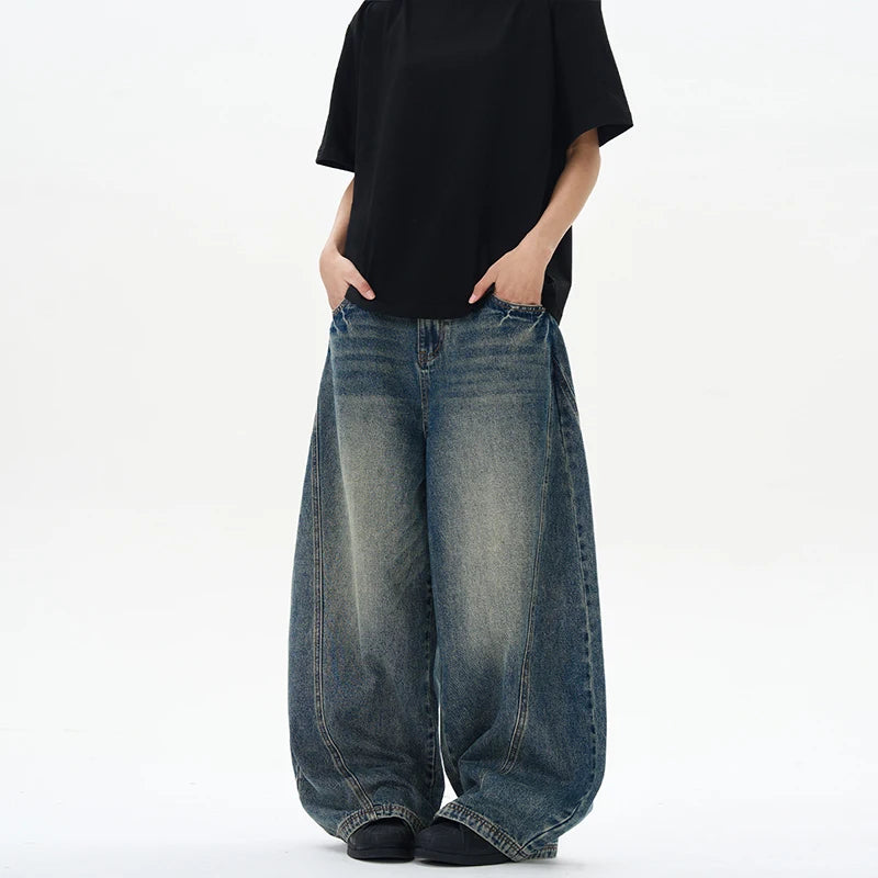VINTAGE STORM —WIDE-LEG JEANS
