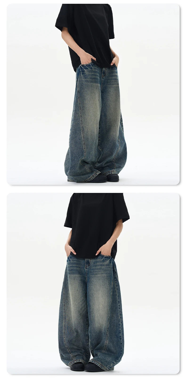 VINTAGE STORM —WIDE-LEG JEANS