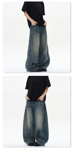 VINTAGE STORM —WIDE-LEG JEANS