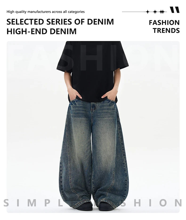 VINTAGE STORM —WIDE-LEG JEANS
