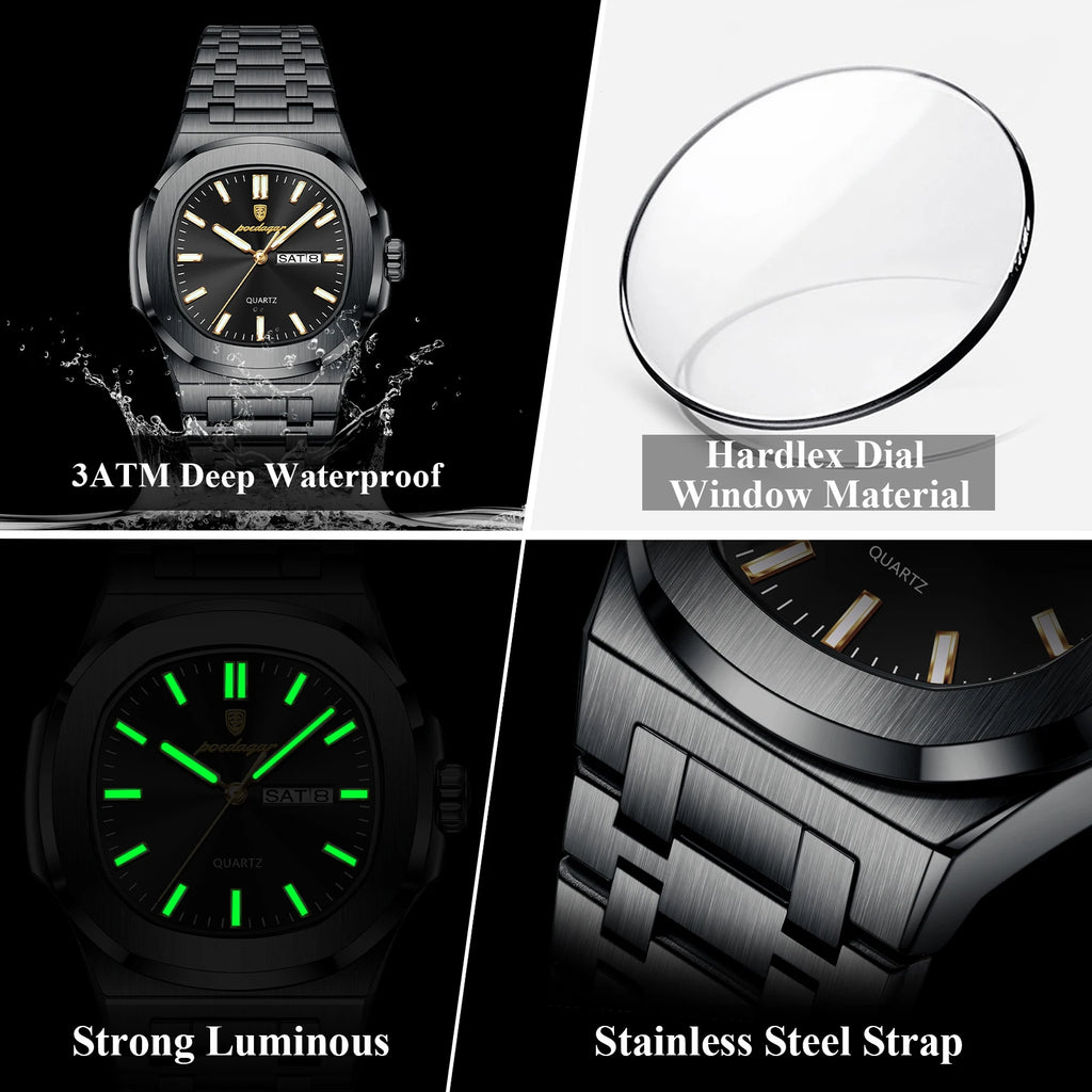 POEDAGAR™ — Square Men’s Watch