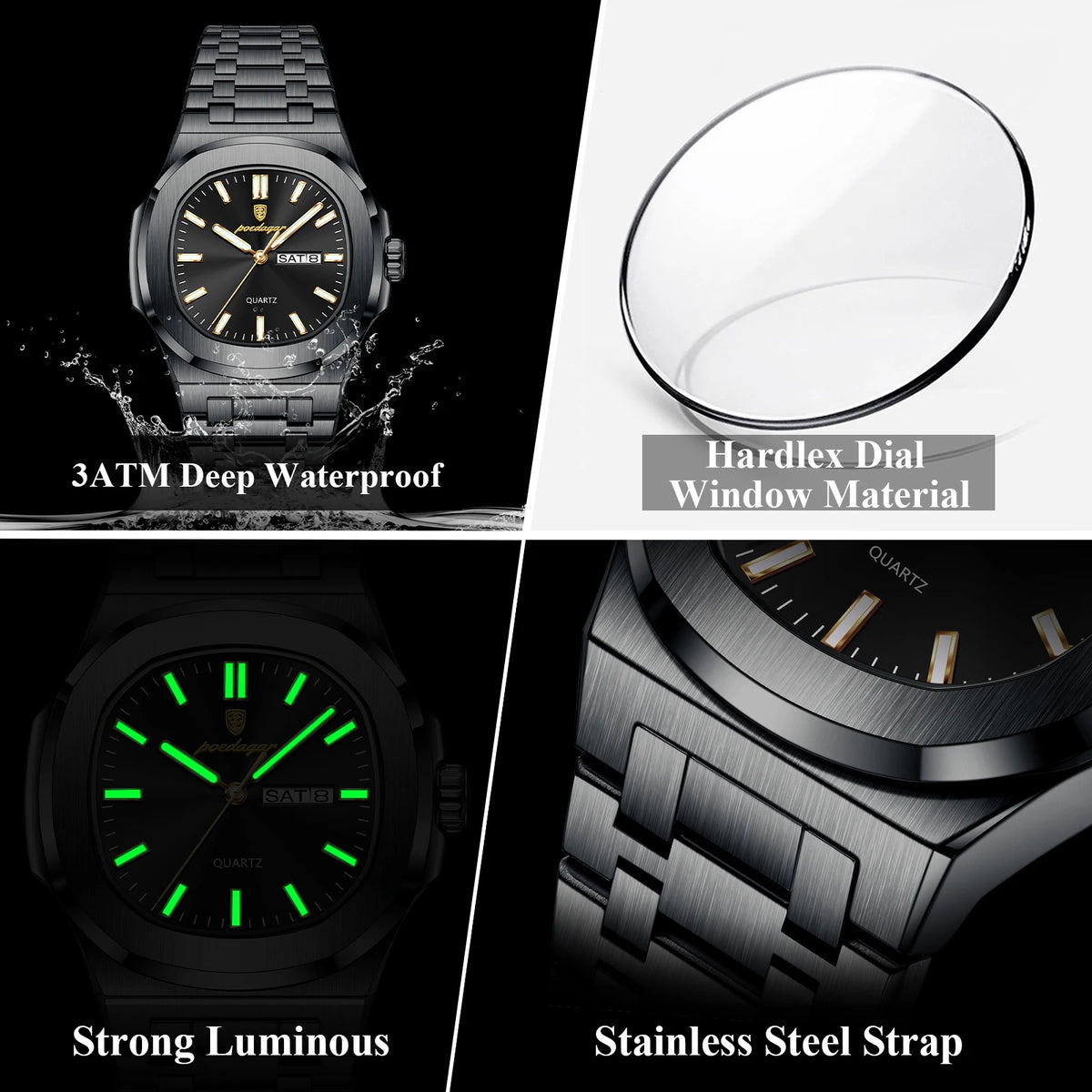 POEDAGAR™ — Square Men’s Watch